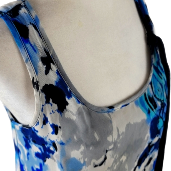 Paper Doll Tank top blue black white Small - Picture 2 of 5